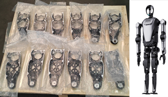 中信戴卡首款人形機器人骨骼零部件正式發貨